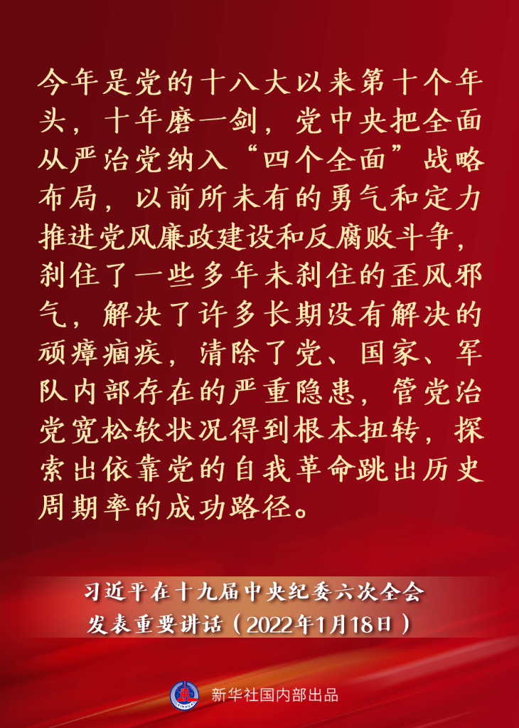 要點(diǎn)速覽丨習(xí)近平在十九屆中央紀(jì)委六次全會(huì)發(fā)表重要講話