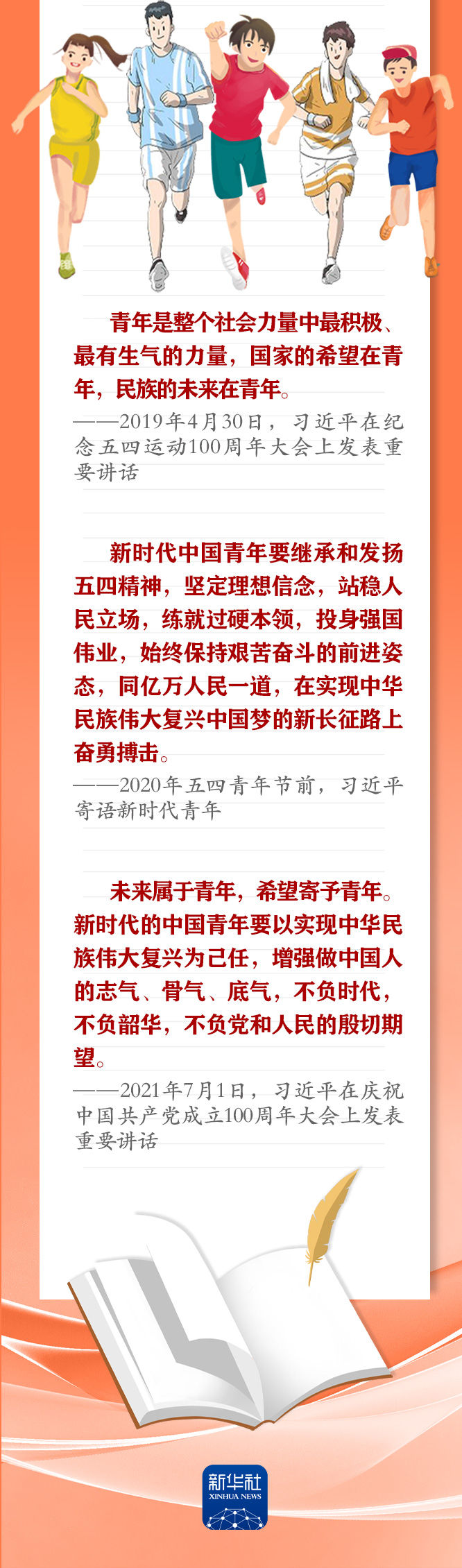 手繪長(zhǎng)卷 | 共青團(tuán)員們，總書記這些話要牢記