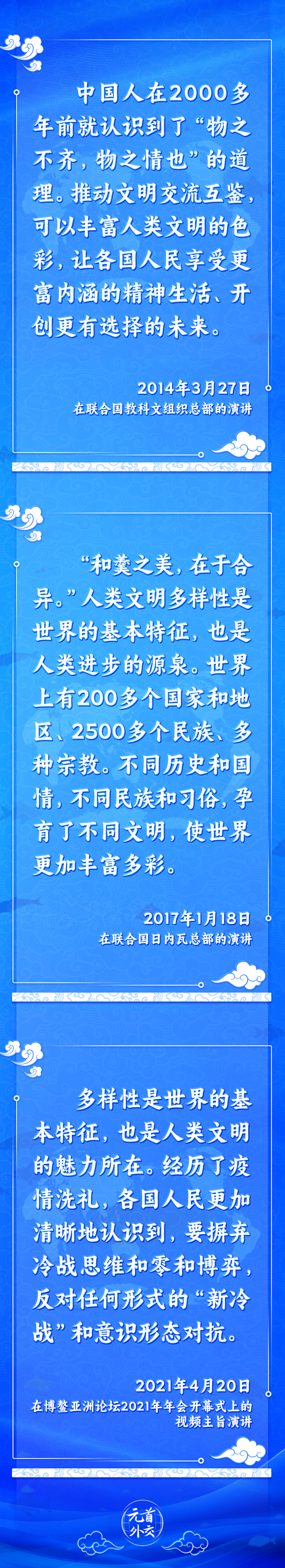 元首外交丨推動文明交流互鑒，習主席提出這些“中國主張”