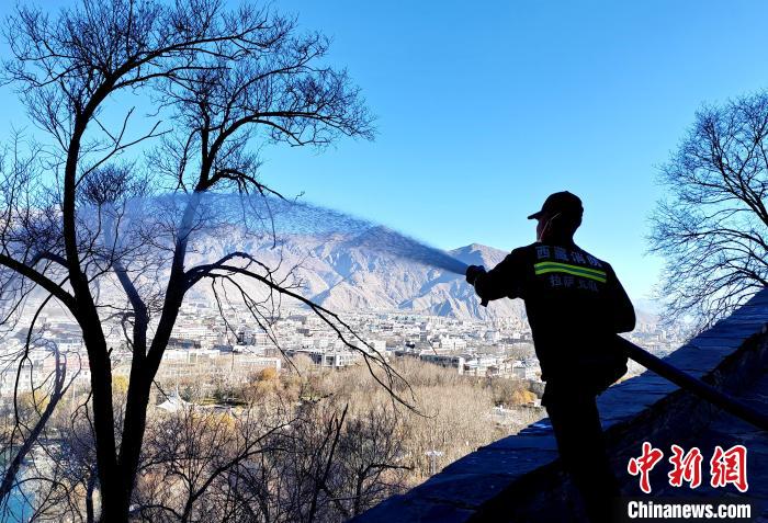 12月6日，布達(dá)拉宮消防救援大隊(duì)在布達(dá)拉宮山體林草區(qū)域開(kāi)展?jié)窕ぷ??！㈣?攝