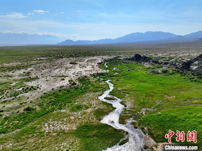 圖為航拍都蘭湖國(guó)家濕地公園綠意盎然?！∑钤鲚?攝